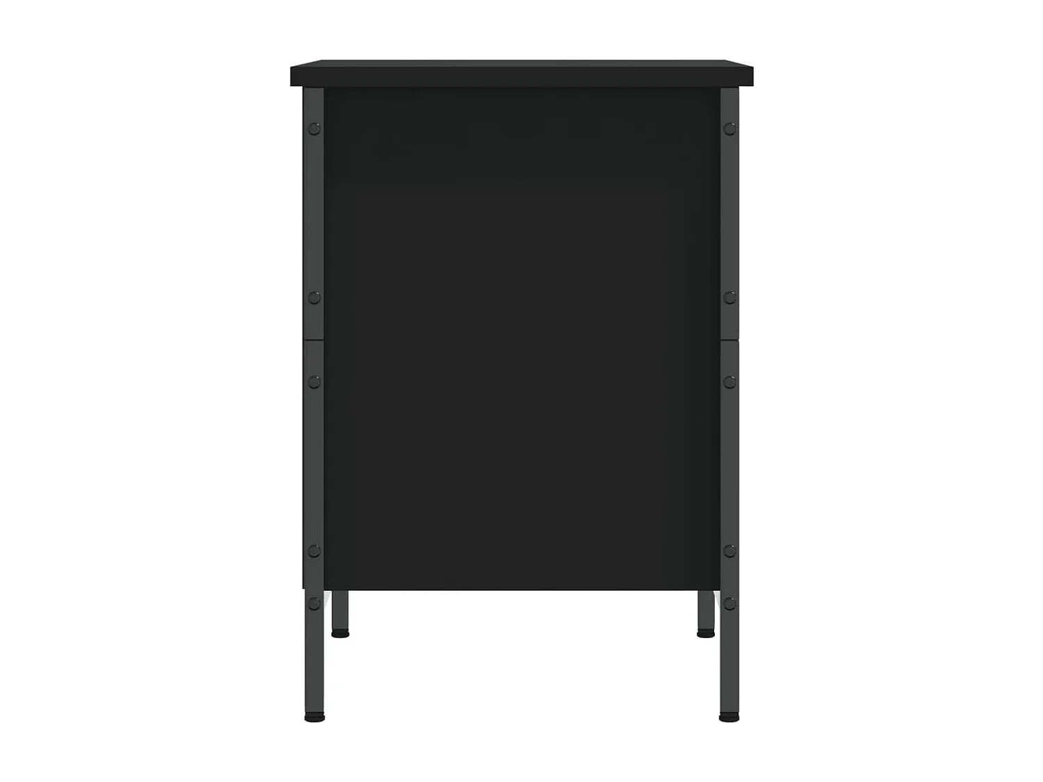 Armoire à chaussures noir 38x35x50 bois d'ingénierie