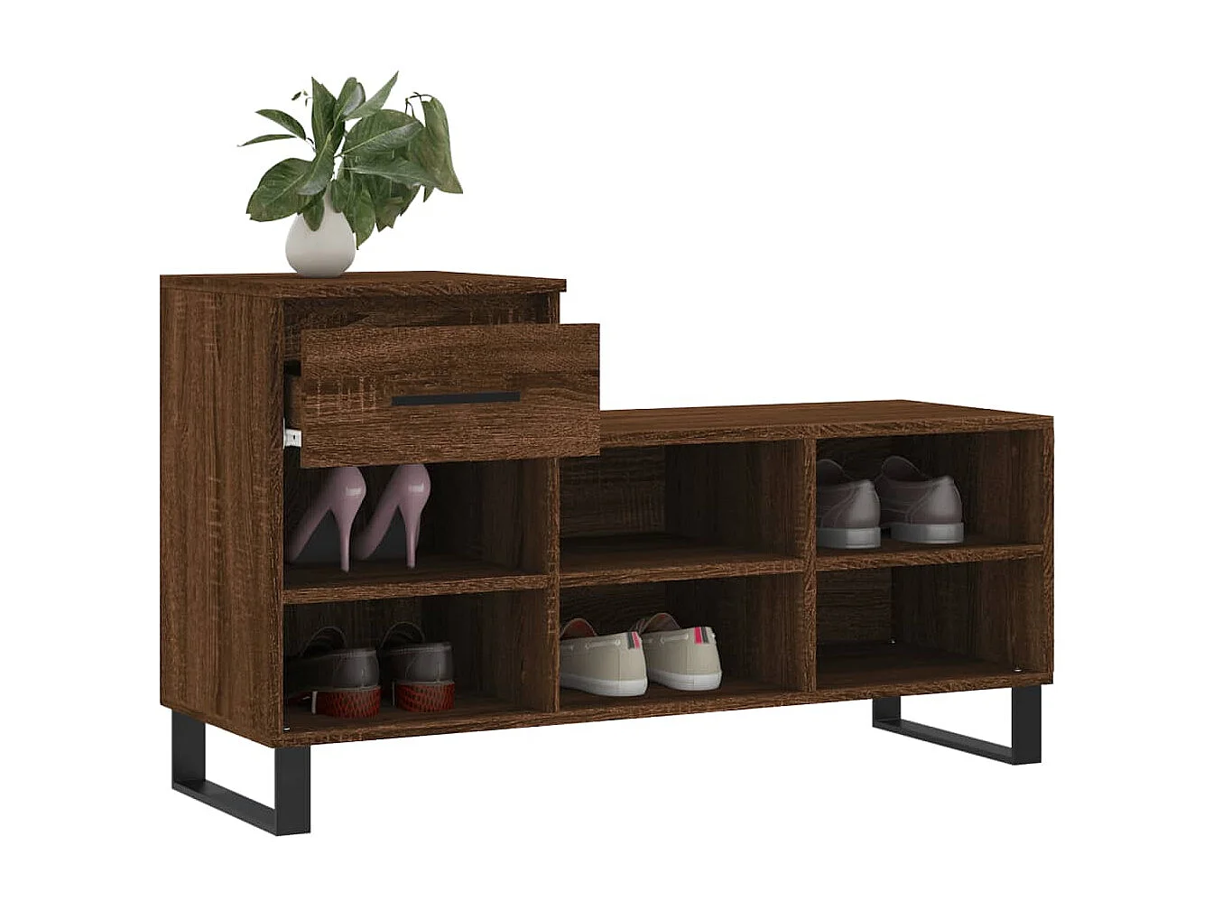 Armoire à chaussures Chêne marron 102x36x60 Bois d'ingénierie