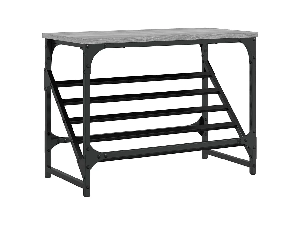 Étagère à chaussures sonoma gris 60x30x45 bois d'ingénierie