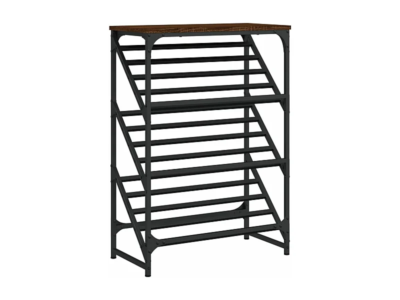 Étagère à chaussures chêne marron 60x30x85 bois d'ingénierie