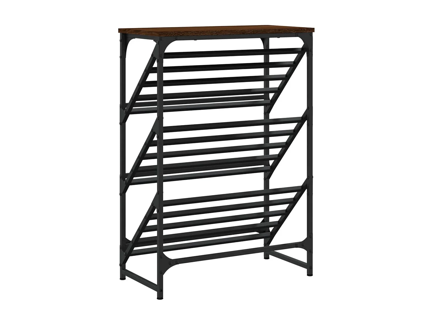 Étagère à chaussures chêne marron 60x30x85 bois d'ingénierie