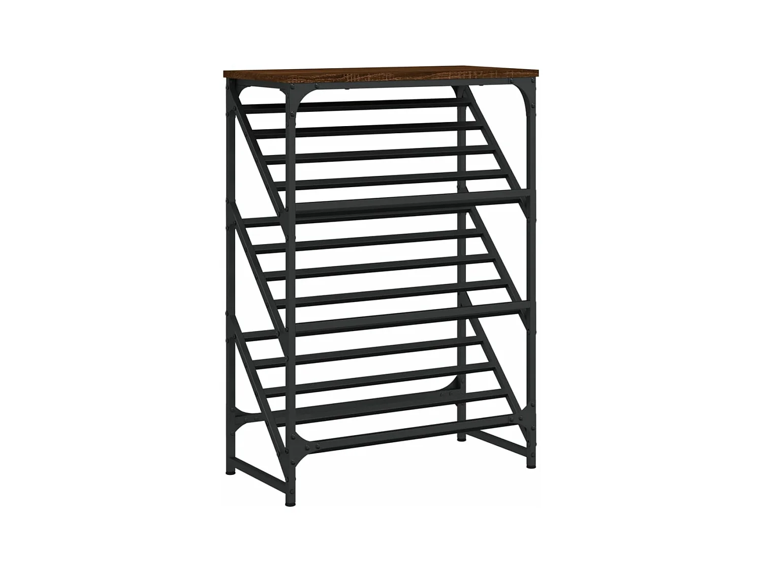 Étagère à chaussures chêne marron 60x30x85 bois d'ingénierie