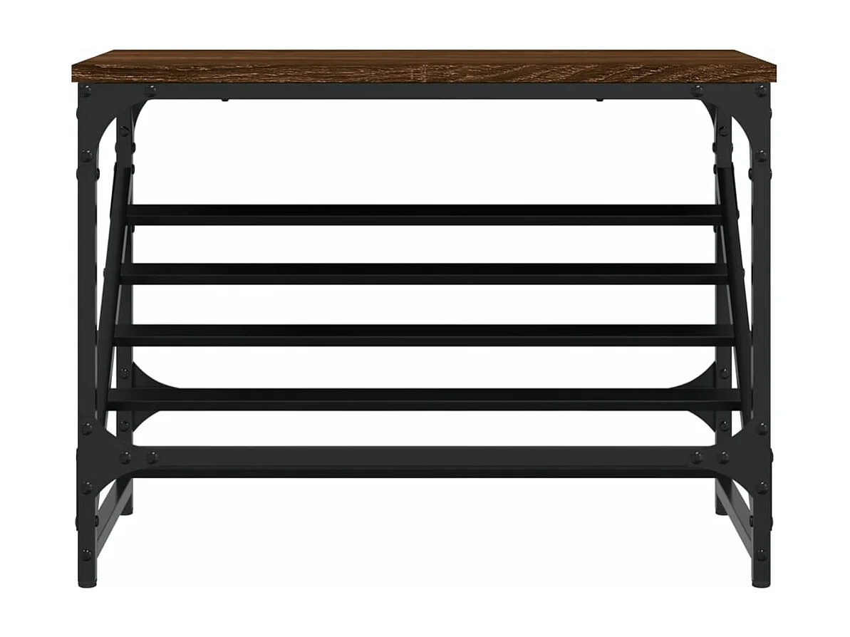 Étagère à chaussures chêne marron 60x30x45 bois d'ingénierie