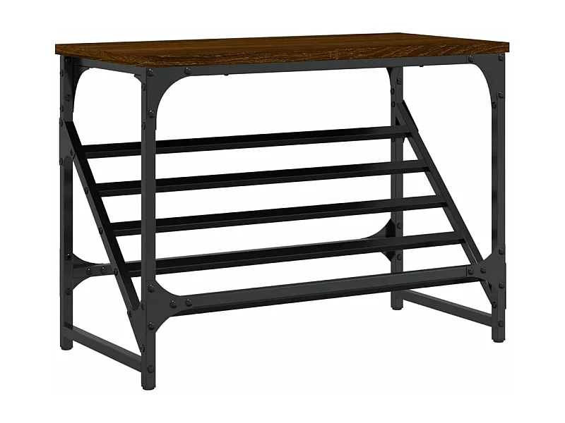 Étagère à chaussures chêne marron 60x30x45 bois d'ingénierie