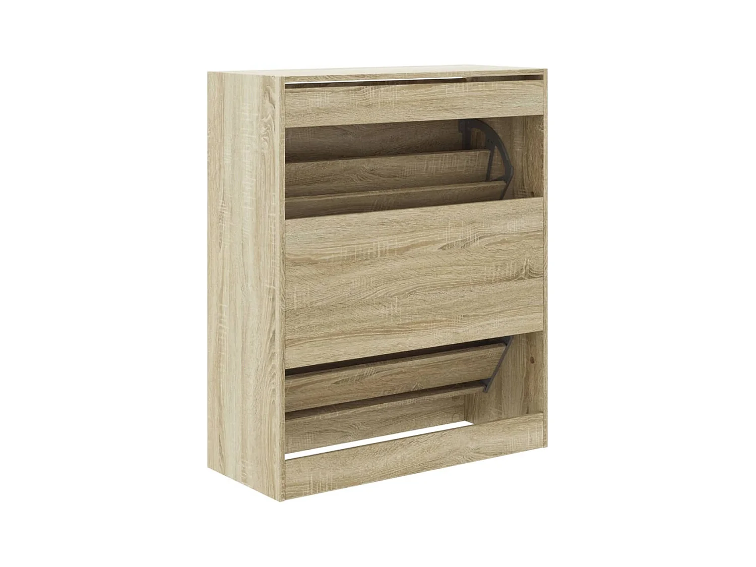 Armoire à chaussures chêne sonoma 80x34x96,5 bois ingénierie