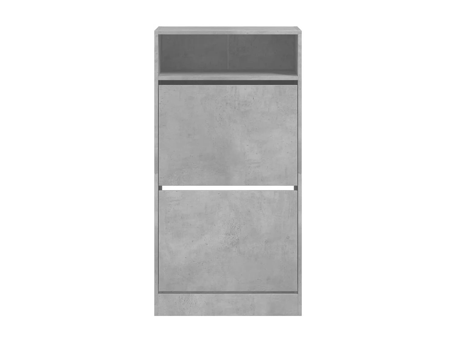 Armoire à chaussures gris béton 60x34x116 bois d'ingénierie