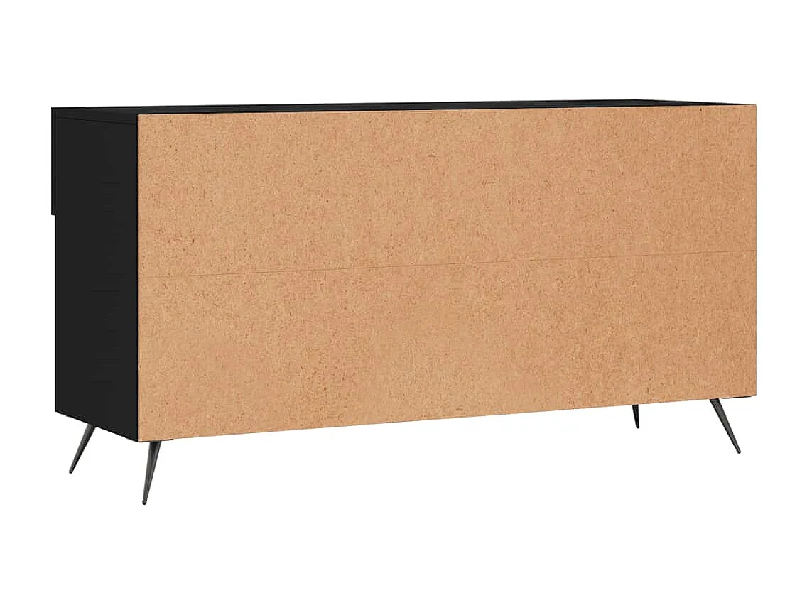 Banc à chaussures noir 102x35x55 bois d'ingénierie