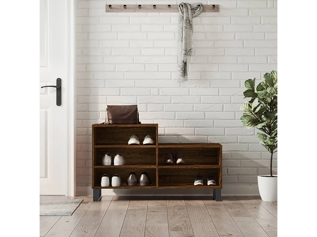 Armoire à chaussures Chêne marron 102x36x60 Bois d'ingénierie