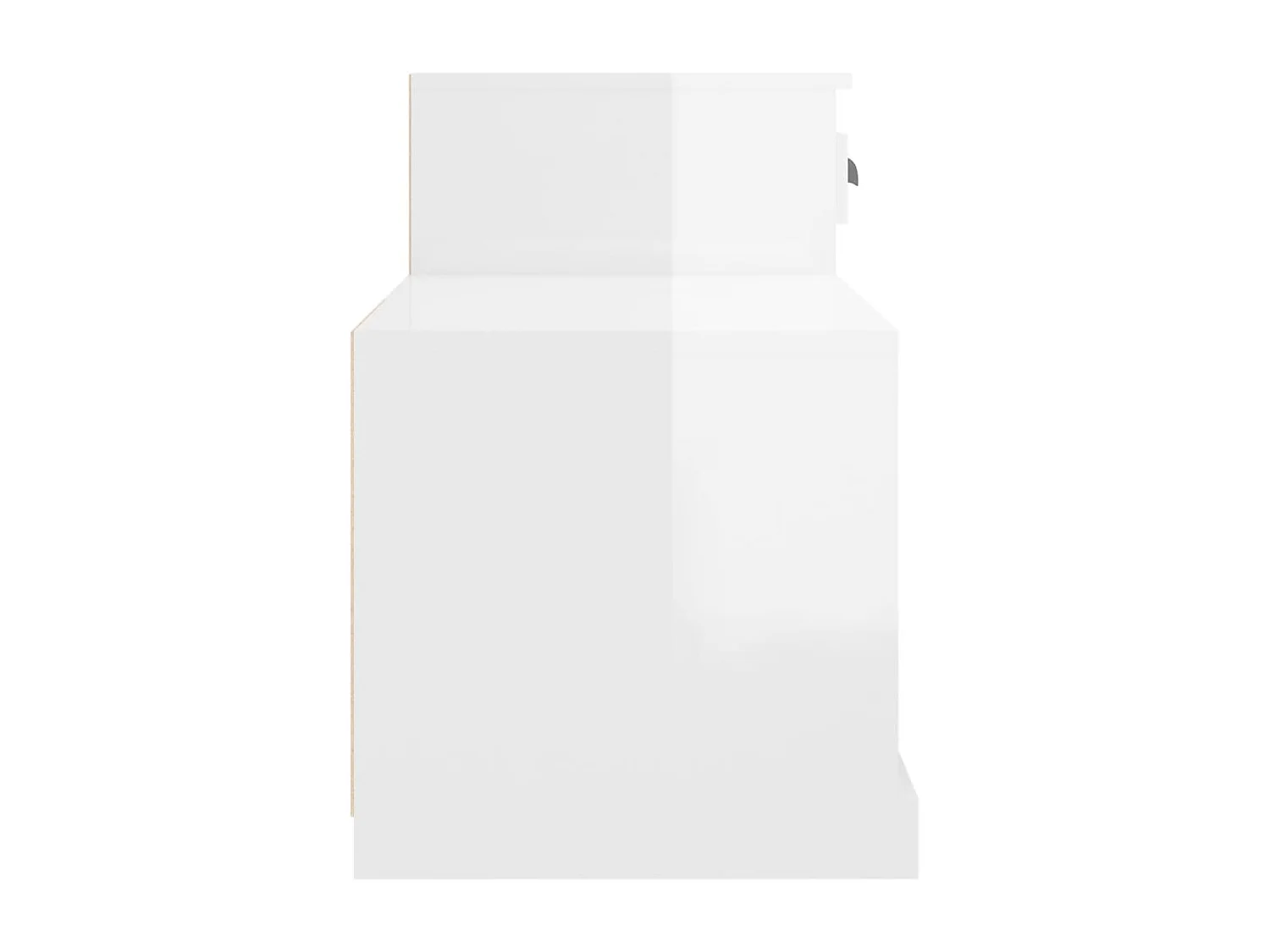 Armoire à chaussure blanc brillant 100x42x60 bois ingénierie