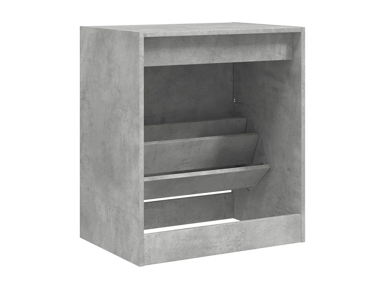 Armoire à chaussures gris béton 60x42x69 bois d'ingénierie