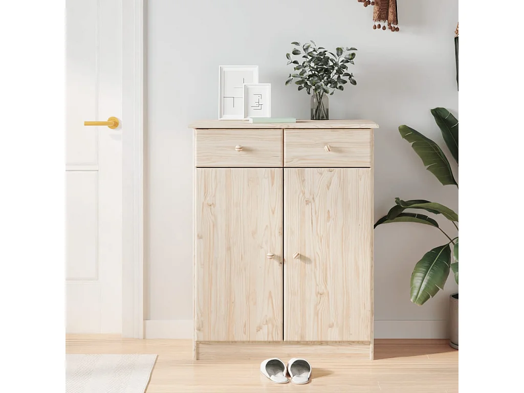 Armoire à chaussures ALTA 77x35x96 bois massif de pin