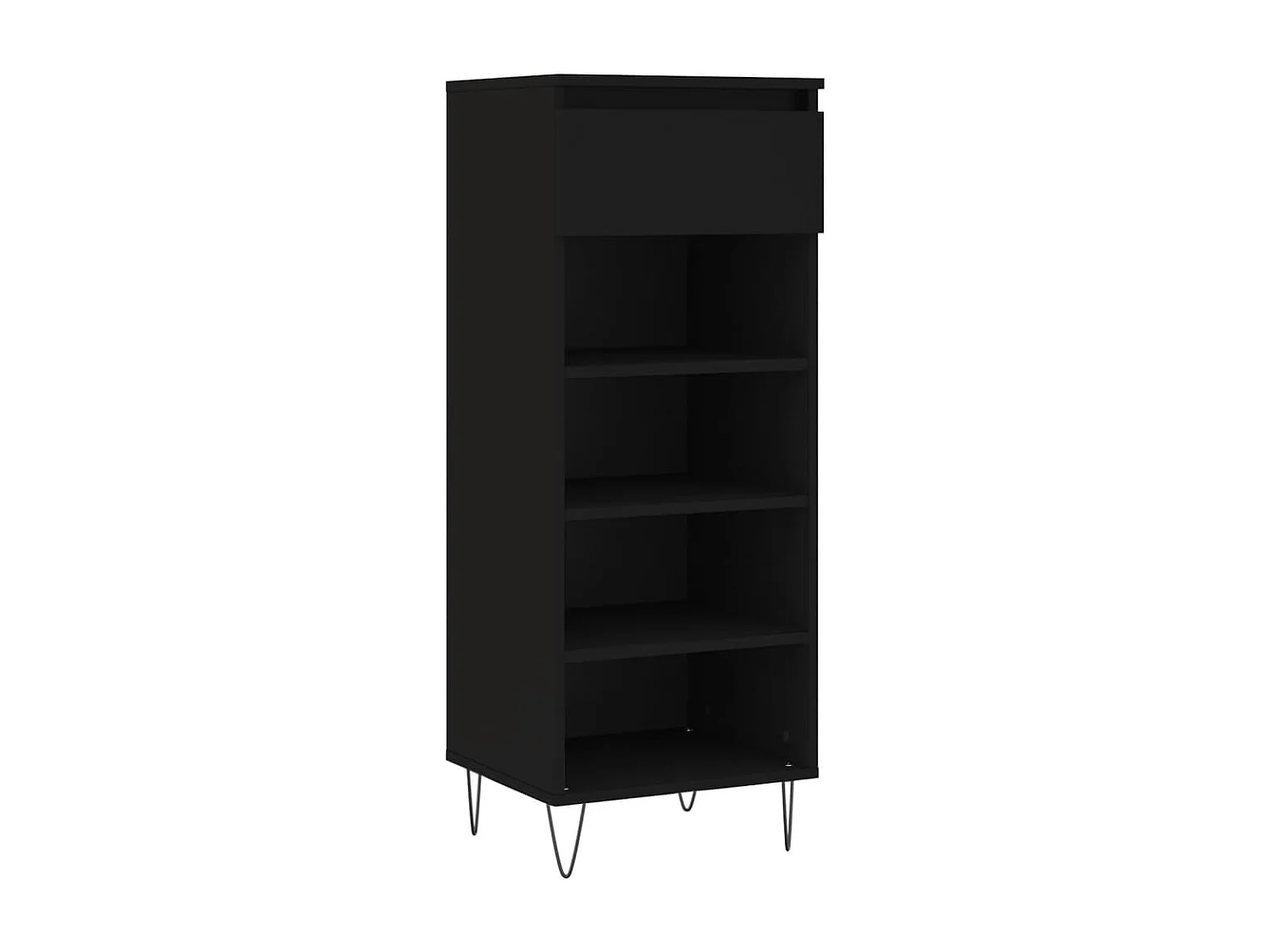 Armoire à chaussures Noir 40x36x105 Bois d'ingénierie