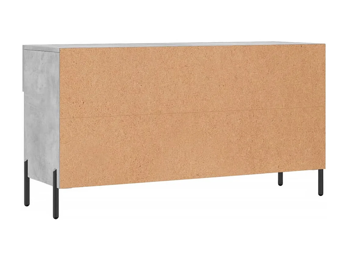 Banc à chaussures gris béton 102x35x55 bois d'ingénierie