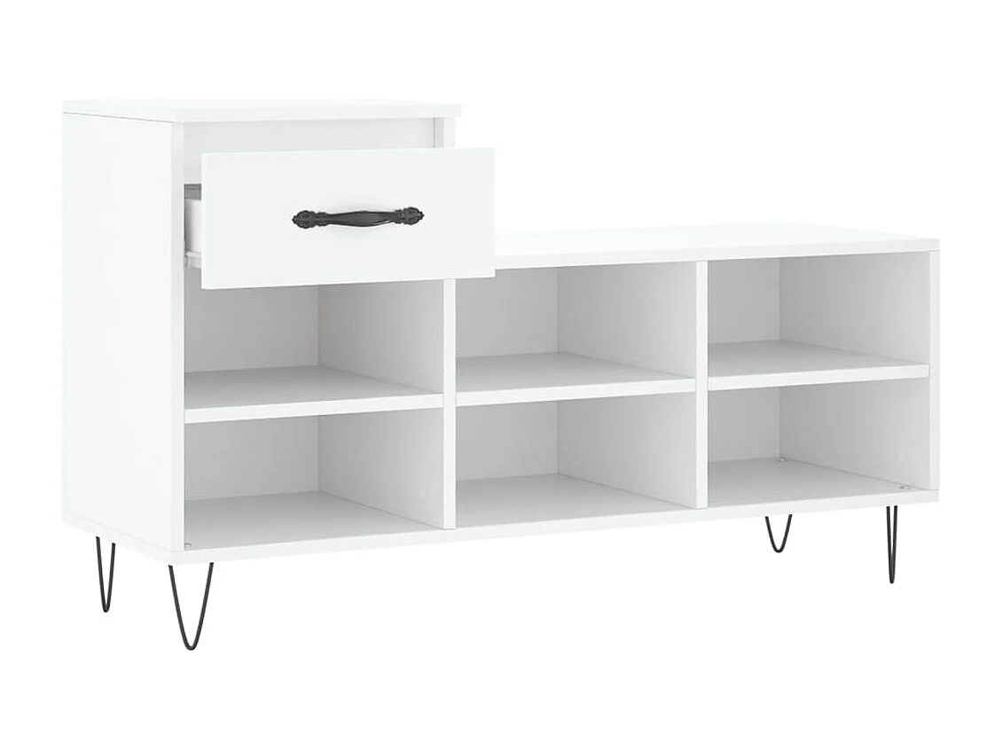 Armoire à chaussures Blanc 102x36x60 Bois d'ingénierie