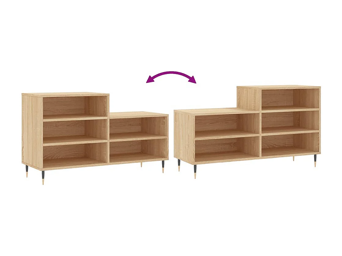 Armoire à chaussures Chêne sonoma 102x36x60 Bois d'ingénierie