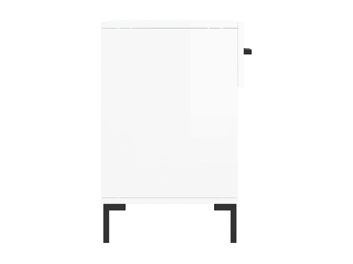 Banc à chaussures blanc brillant 102x35x55 bois d'ingénierie