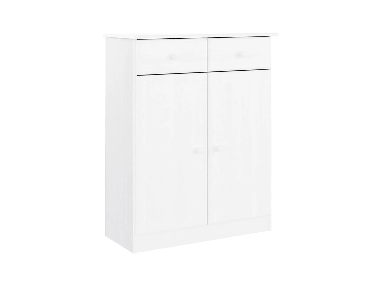 Armoire à chaussures ALTA blanc 77x35x96 bois massif de pin