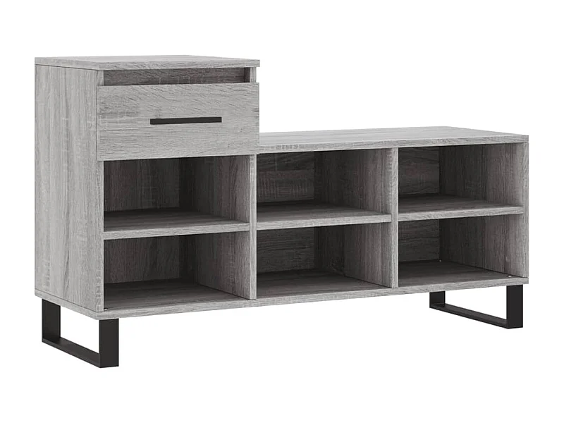 Armoire à chaussures Sonoma gris 102x36x60 Bois d'ingénierie