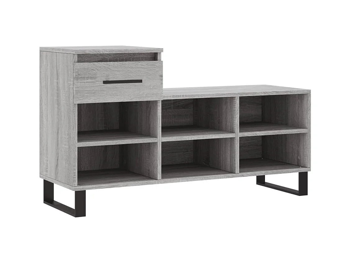 Armoire à chaussures Sonoma gris 102x36x60 Bois d'ingénierie