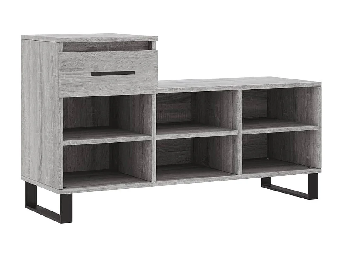 Armoire à chaussures Sonoma gris 102x36x60 Bois d'ingénierie