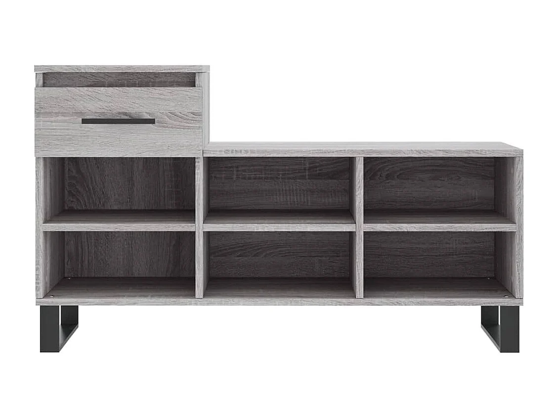Armoire à chaussures Sonoma gris 102x36x60 Bois d'ingénierie