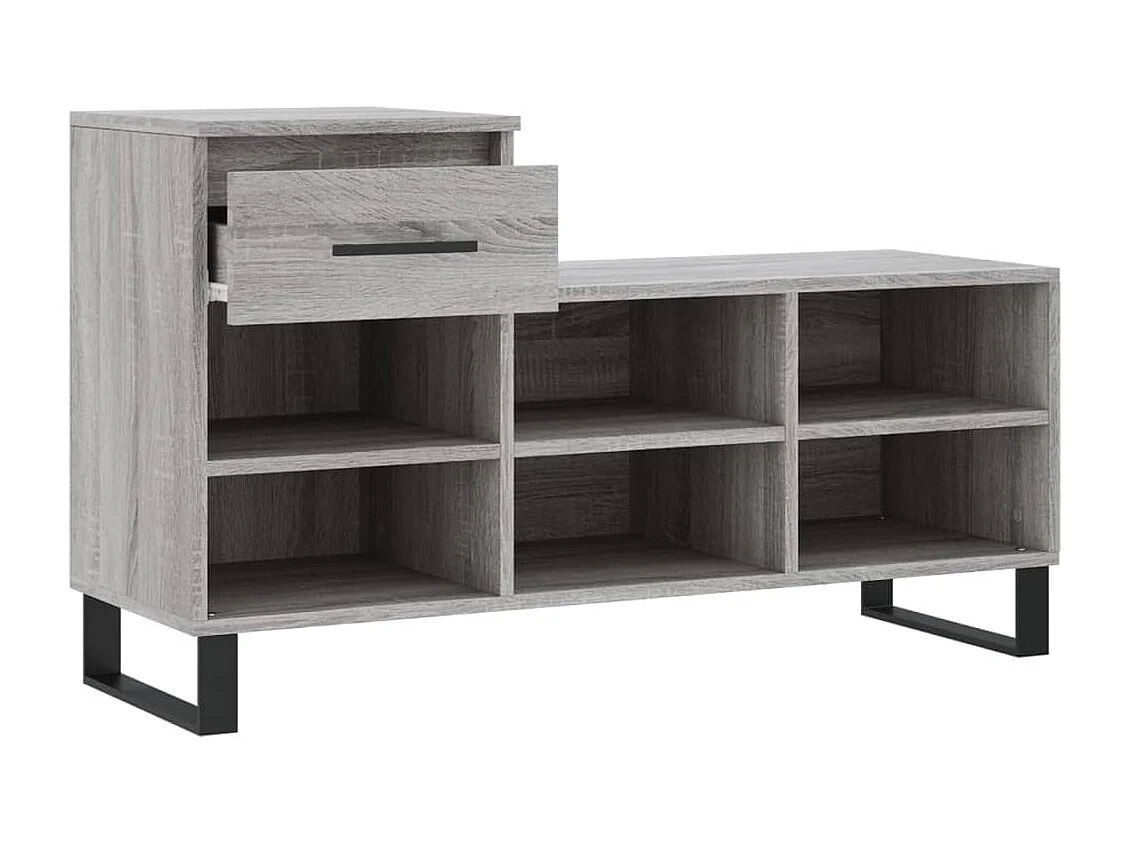 Armoire à chaussures Sonoma gris 102x36x60 Bois d'ingénierie