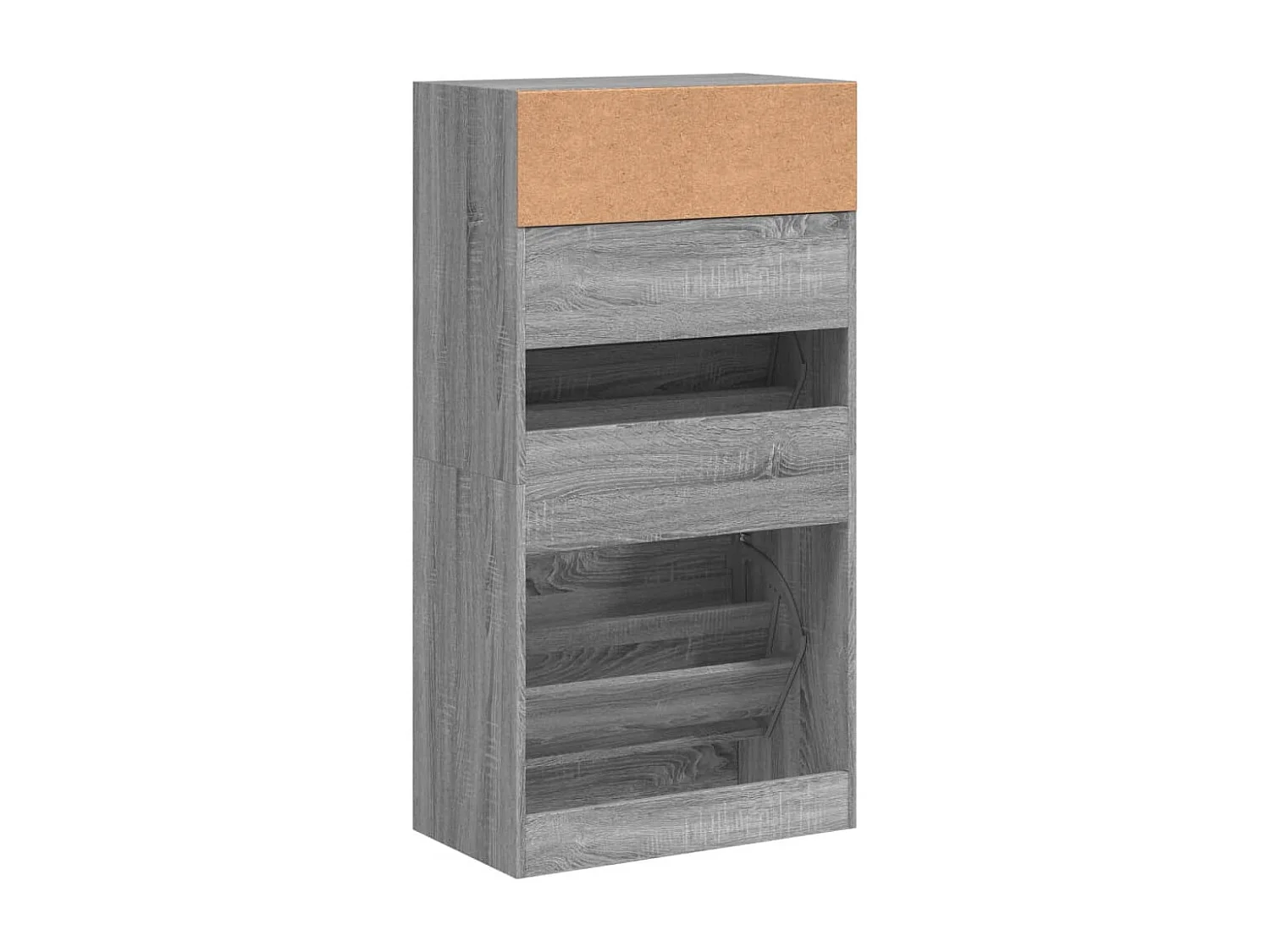 Armoire à chaussures Sonoma gris 60x34x116 Bois d'ingénierie