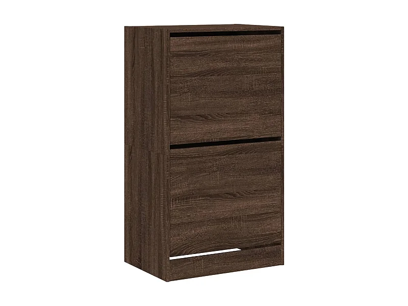 Armoire à chaussures 2 tiroirs rabattables chêne marron