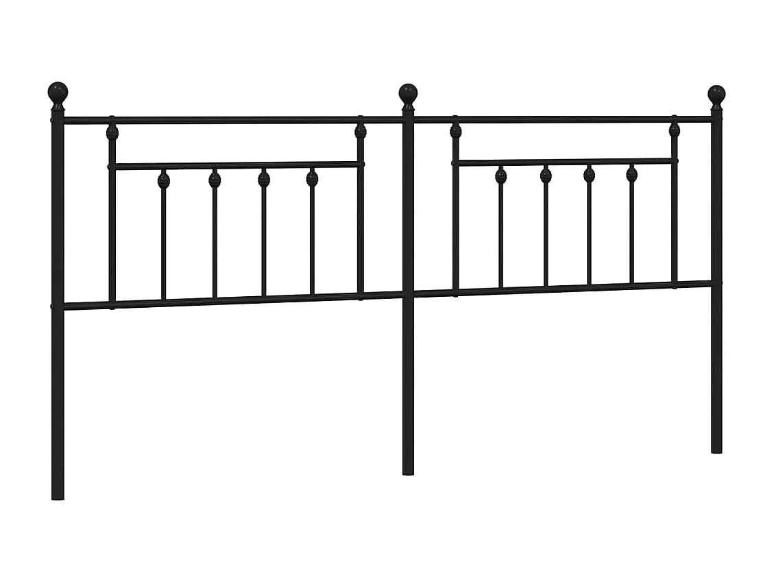 Tête de lit métal noir 200cm