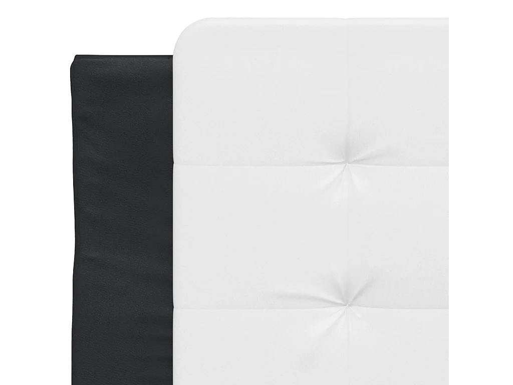 Coussin de tête de lit noir et blanc 90cm similicuir