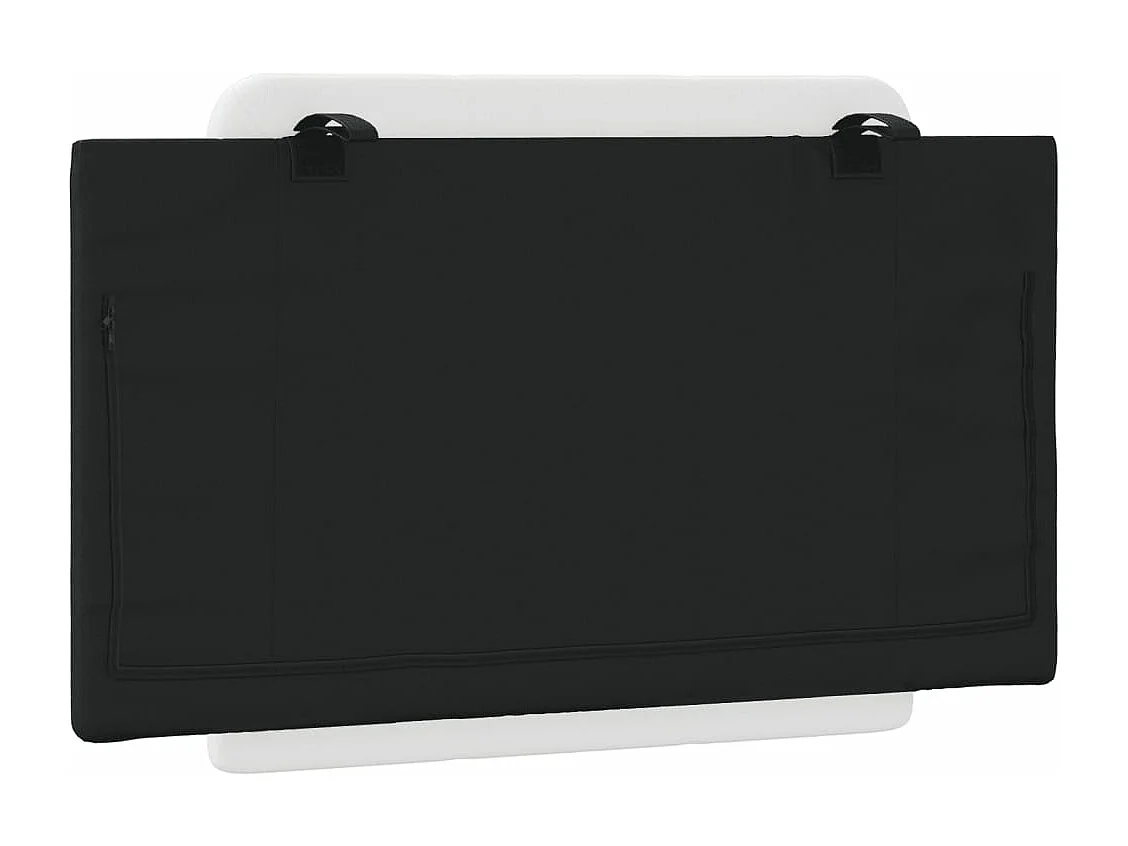 Coussin de tête de lit noir et blanc 90cm similicuir