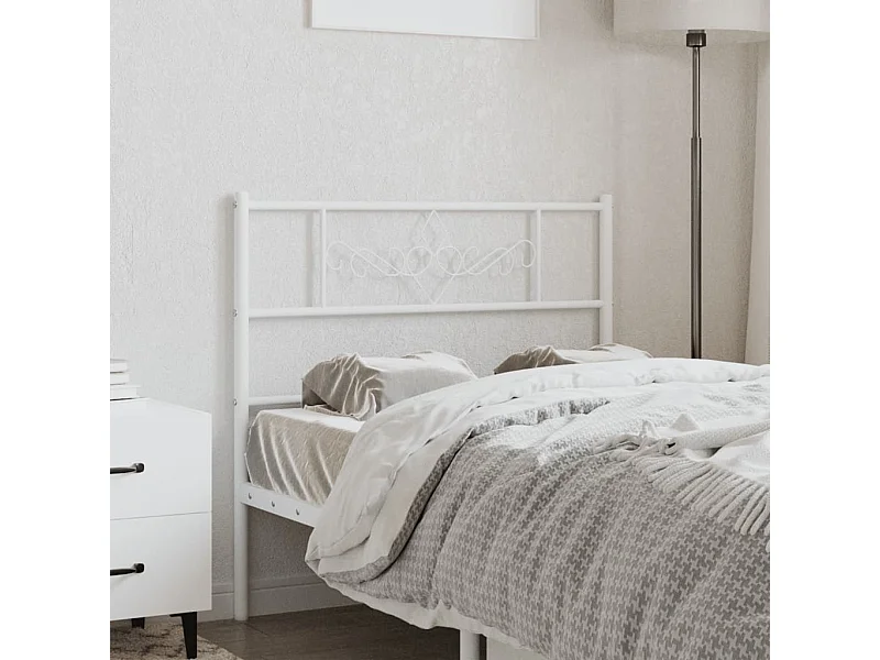 Tête de lit métal blanc 75cm
