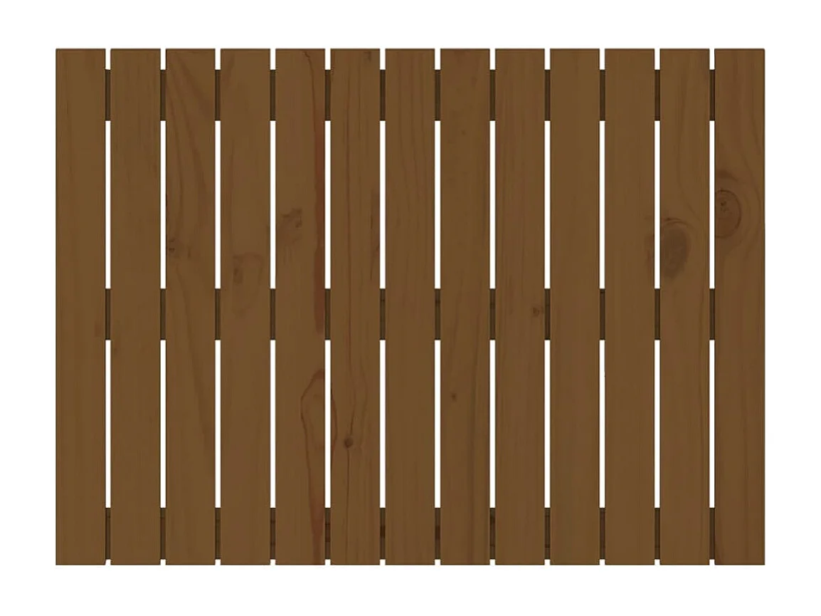 Tête de lit murale Marron miel 82,5x3x60 Bois massif de pin