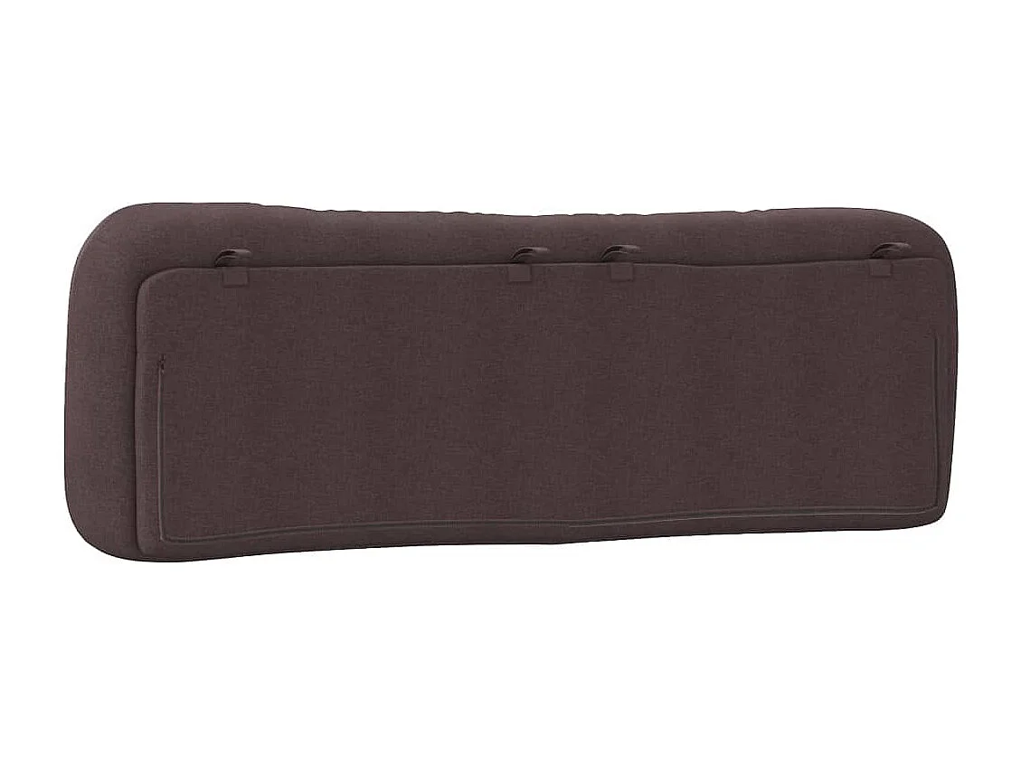 Coussin de tête de lit marron foncé 160cm tissu