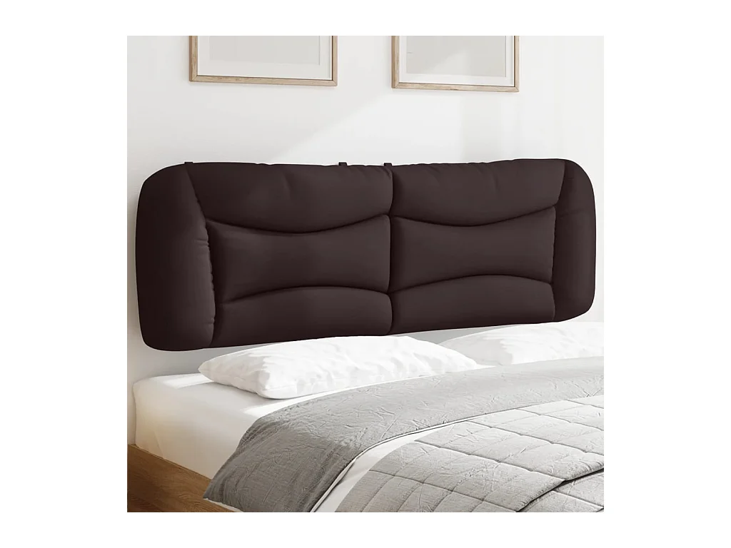 Coussin de tête de lit marron foncé 160cm tissu