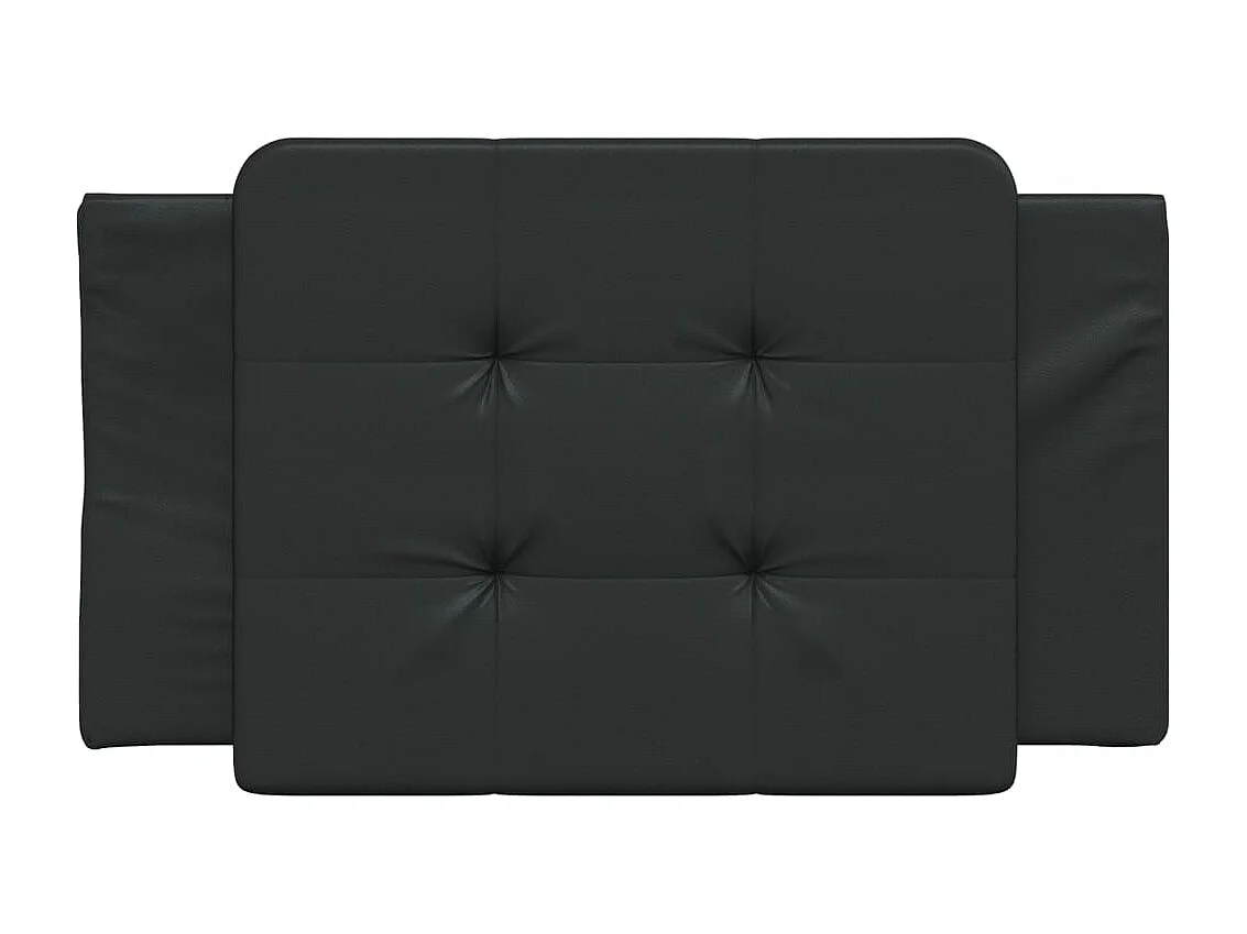 Coussin de tête de lit noir 80cm similicuir