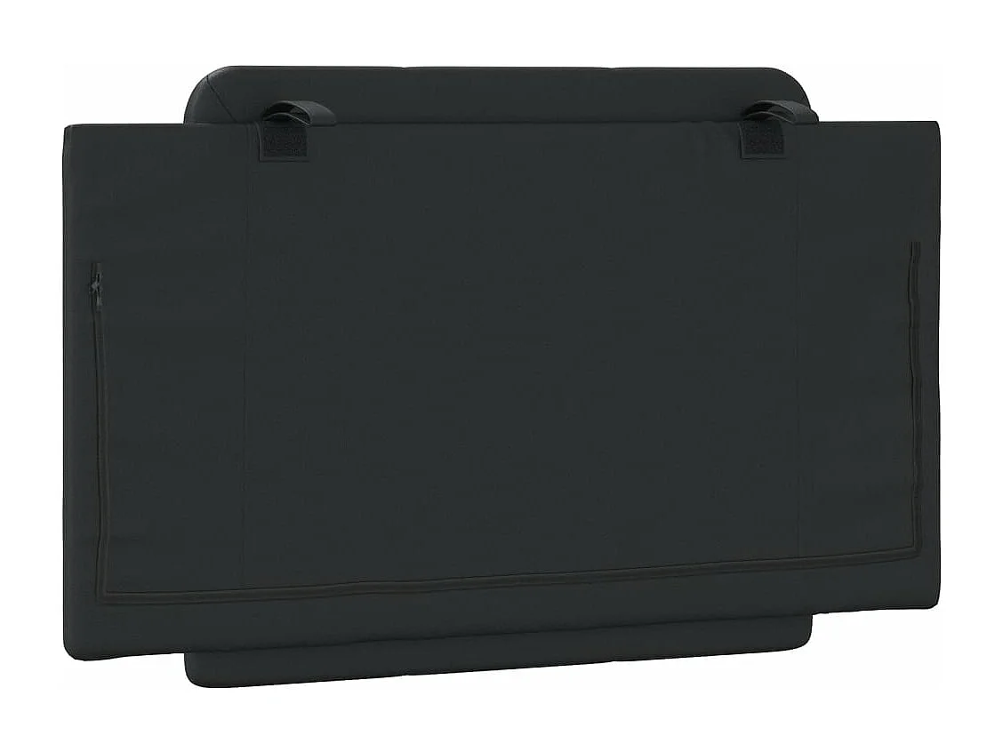 Coussin de tête de lit noir 80cm similicuir