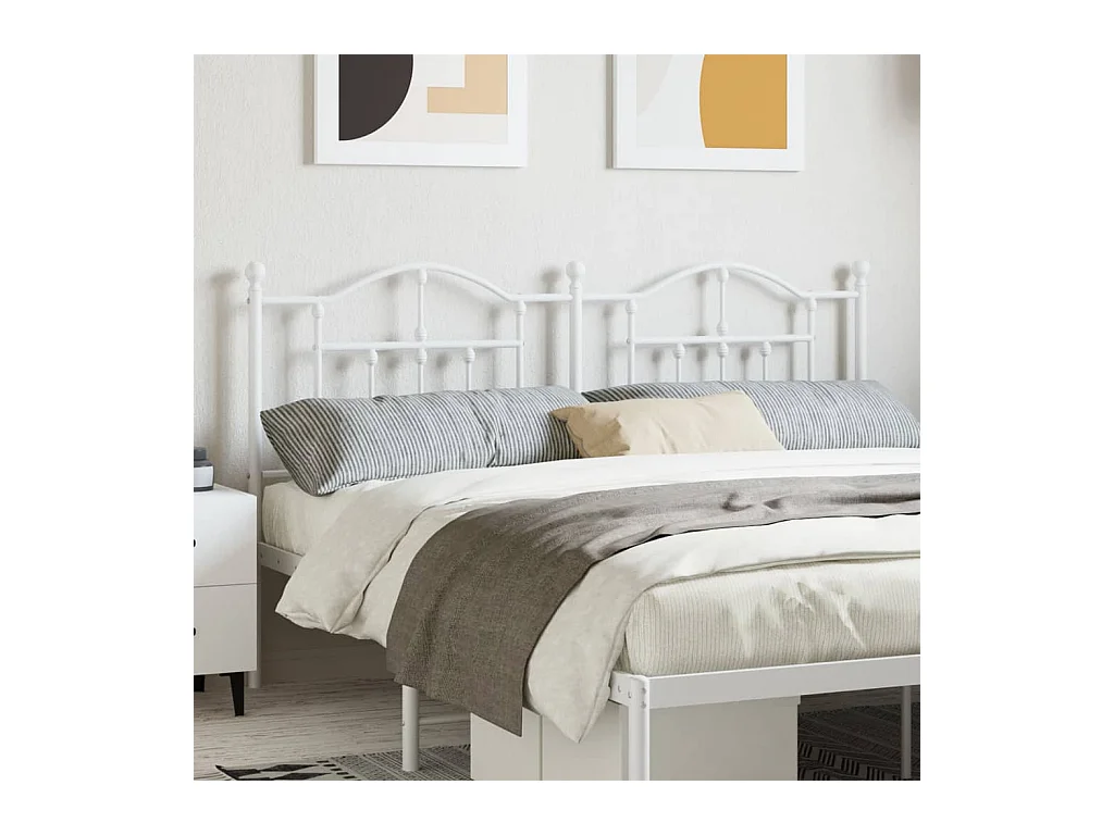 Tête de lit métal blanc 160cm