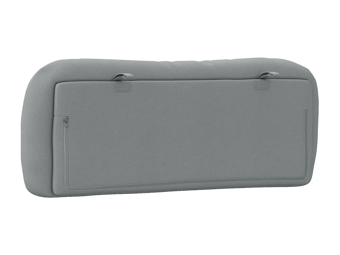 Coussin de tête de lit gris clair 100cm tissu