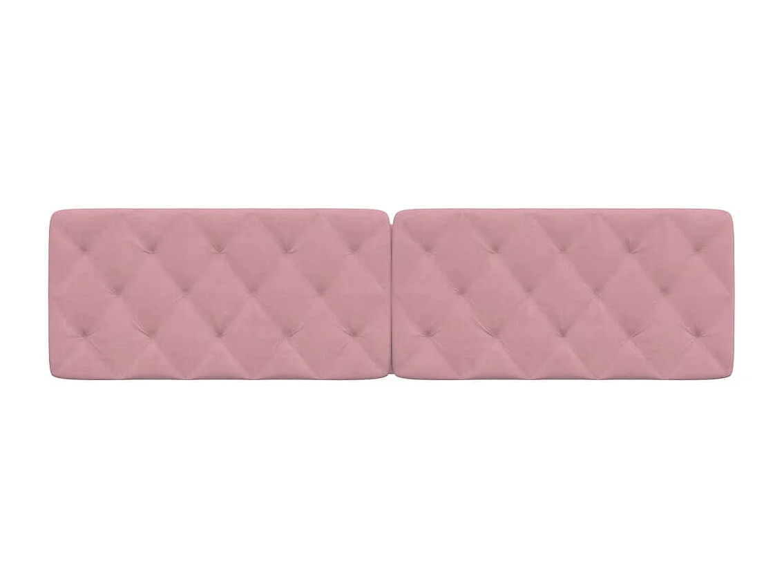 Coussin de tête de lit rose 200cm velours