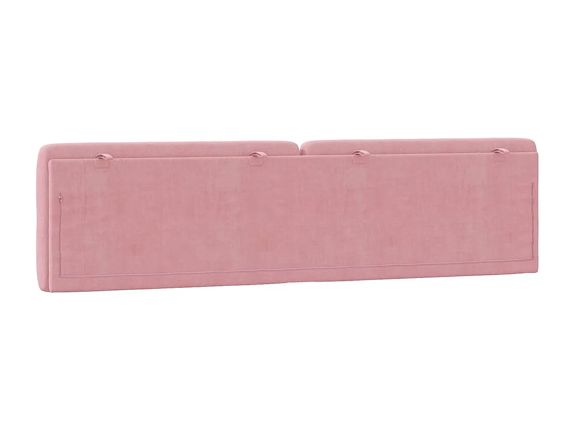 Coussin de tête de lit rose 200cm velours