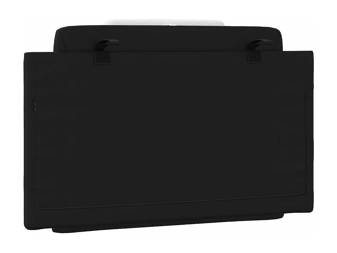 Coussin de tête de lit noir et blanc 90cm similicuir