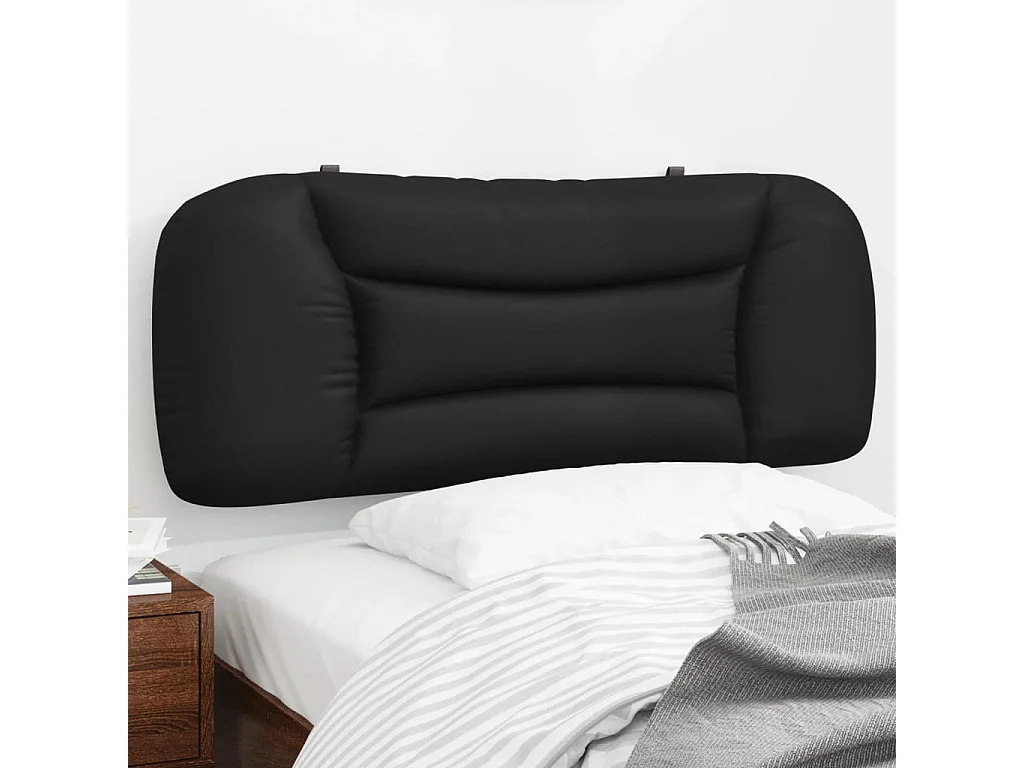 Coussin de tête de lit noir 100cm similicuir
