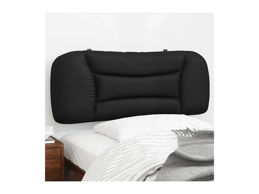 Coussin de tête de lit noir 100cm similicuir