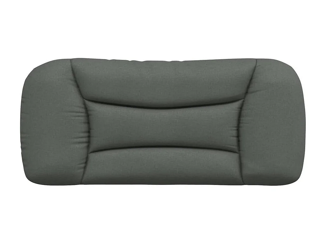 Coussin de tête de lit gris foncé 80cm tissu