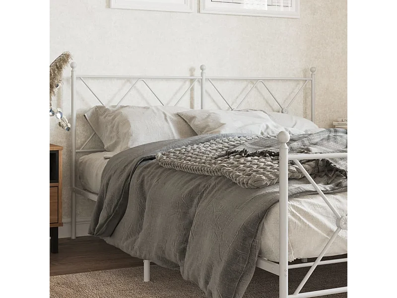 Tête de lit métal blanc 160cm