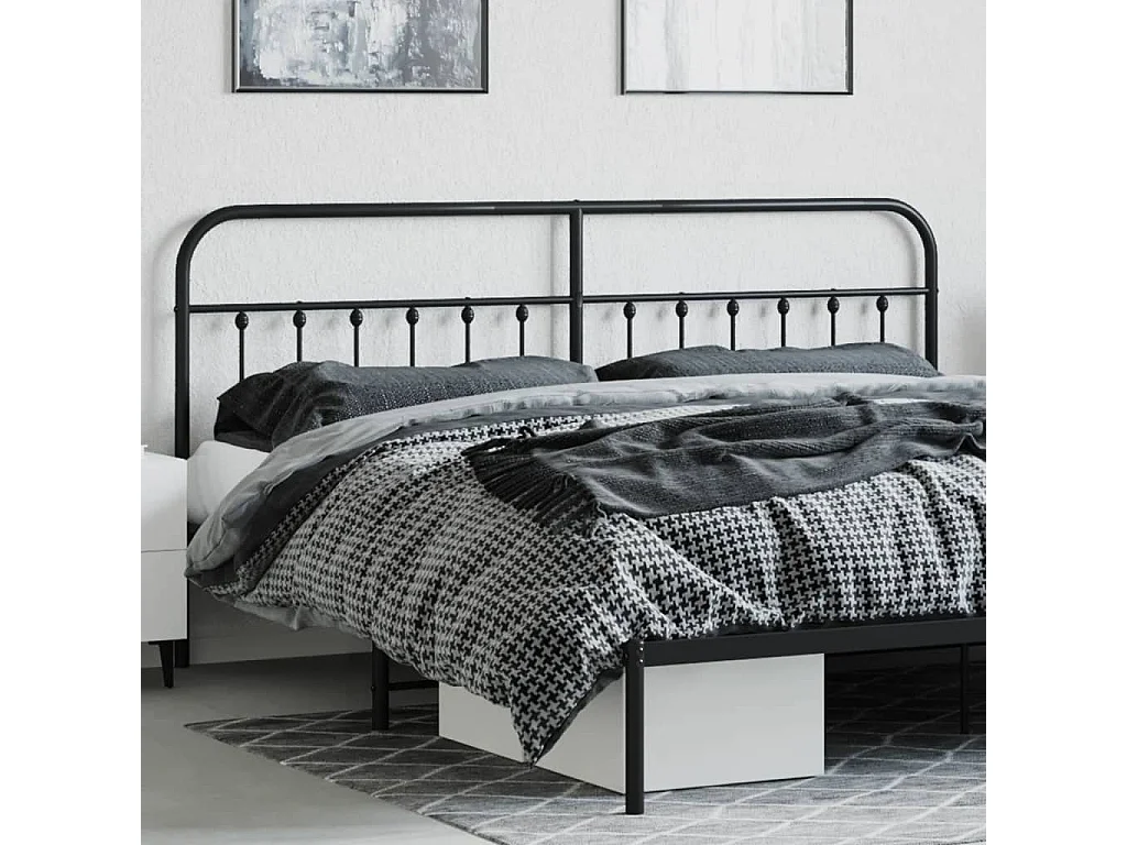 Tête de lit métal noir 200cm