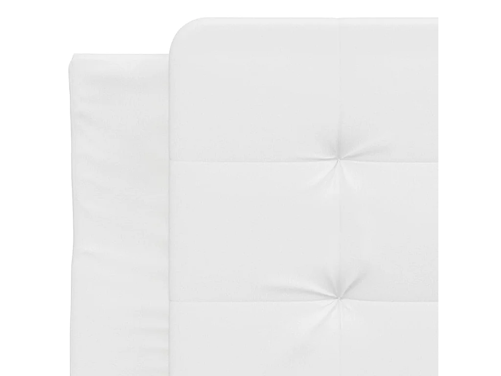 Coussin de tête de lit blanc 90cm similicuir