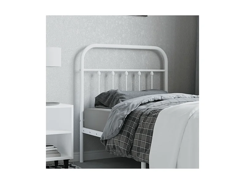 Tête de lit métal blanc 80cm
