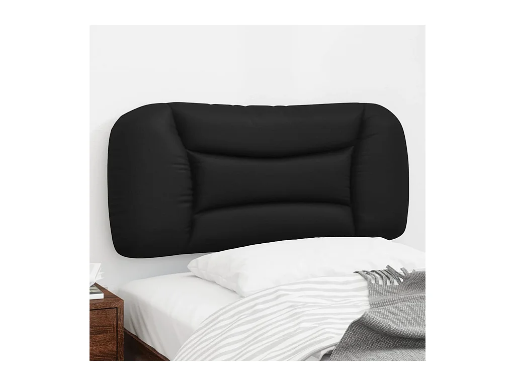 Coussin de tête de lit noir 90cm similicuir